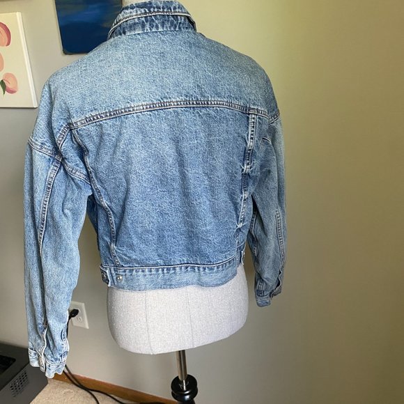 Floral lined denim jacket - Picture 3 of 5